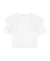 Frame Cape Accent Silk Button-up Shirt In White