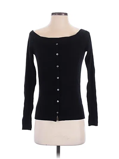 Pre-owned Frame Cardigan Sweater In Black