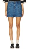 Frame Cargo Denim Miniskirt In Morey
