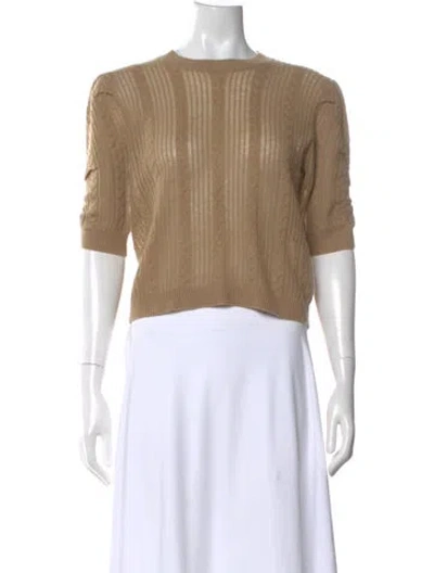 Pre-owned Frame Cashmere Bateau Neckline Sweater In Brown