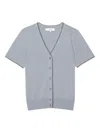 Frame Cashmere Cardigan In Gray