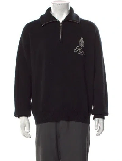 Pre-owned Frame Cashmere Collar Pullover In Black