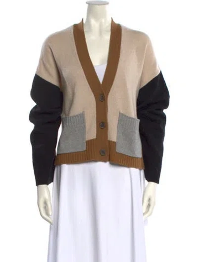 Pre-owned Frame Cashmere Colorblock Pattern Sweater In Neutral