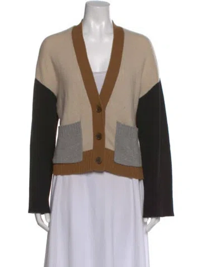 Pre-owned Frame Cashmere Colorblock Pattern Sweater In Neutral