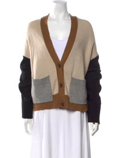 Pre-owned Frame Cashmere Colorblock Pattern Sweater In Neutrals