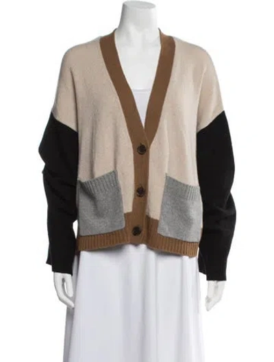 Pre-owned Frame Cashmere Colorblock Pattern Sweater In Neutrals
