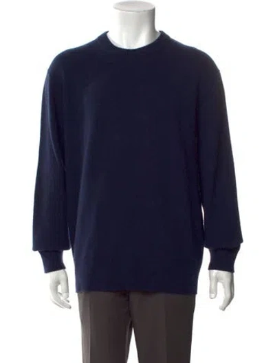 Pre-owned Frame Cashmere Crew Neck Pullover In Blue