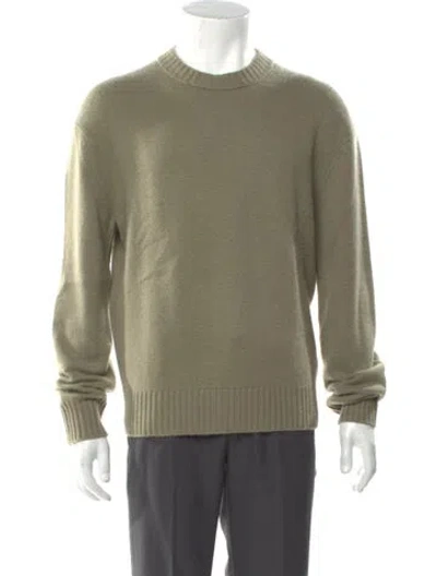 Pre-owned Frame Cashmere Crew Neck Pullover In Green