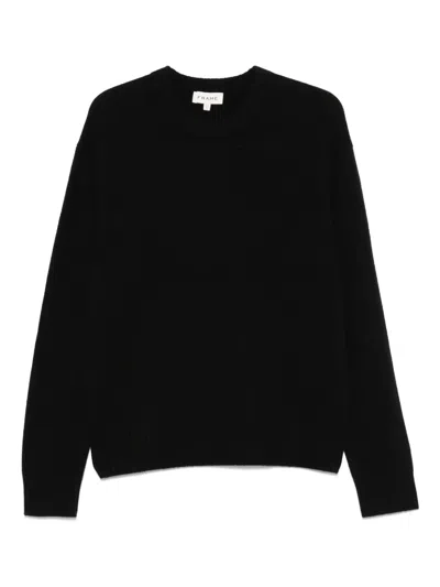 Frame Cashmere Crew-neck Sweater In Black