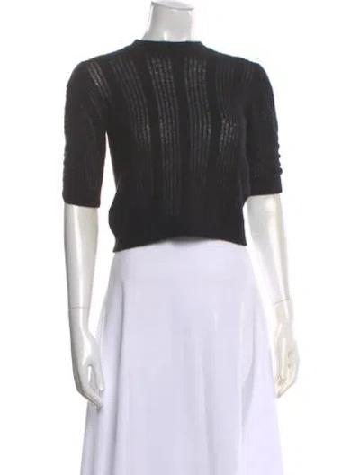 Pre-owned Frame Cashmere Crew Neck Sweater In Black