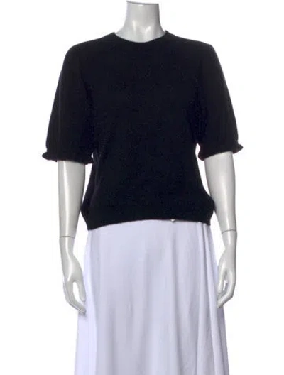 Pre-owned Frame Cashmere Crew Neck Sweater In Black