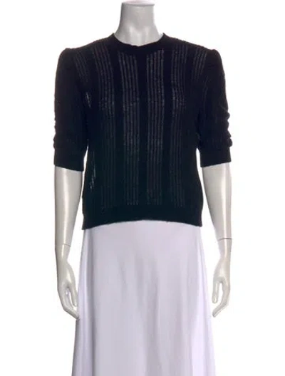 Pre-owned Frame Cashmere Crew Neck Sweater In Black