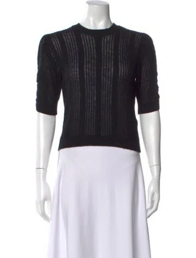 Pre-owned Frame Cashmere Crew Neck Sweater In Black