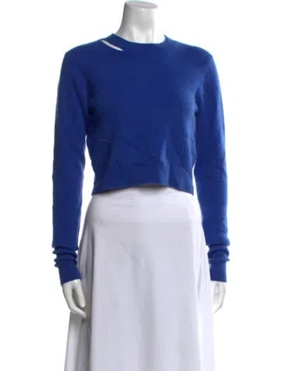 Pre-owned Frame Cashmere Crew Neck Sweater In Blue
