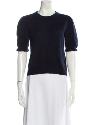 Pre-owned Frame Cashmere Crew Neck Sweater In Blue