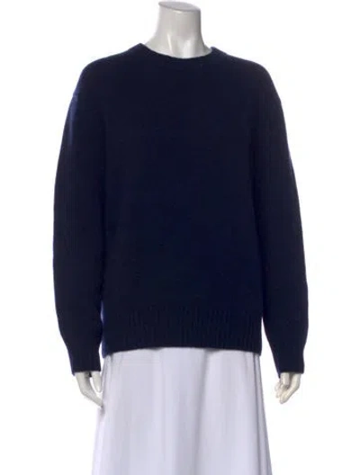 Pre-owned Frame Cashmere Crew Neck Sweater In Blue