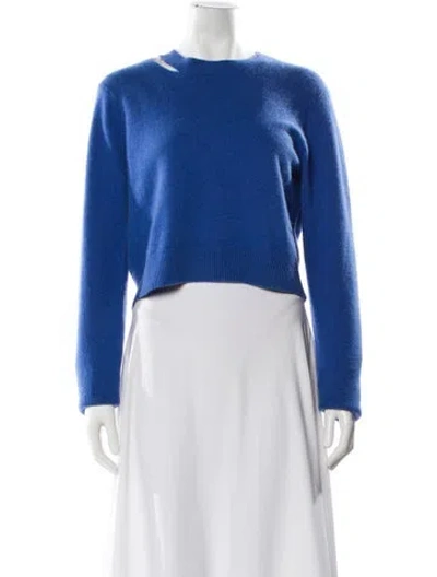 Pre-owned Frame Cashmere Crew Neck Sweater In Blue