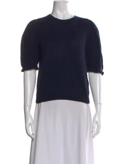 Pre-owned Frame Cashmere Crew Neck Sweater In Blue
