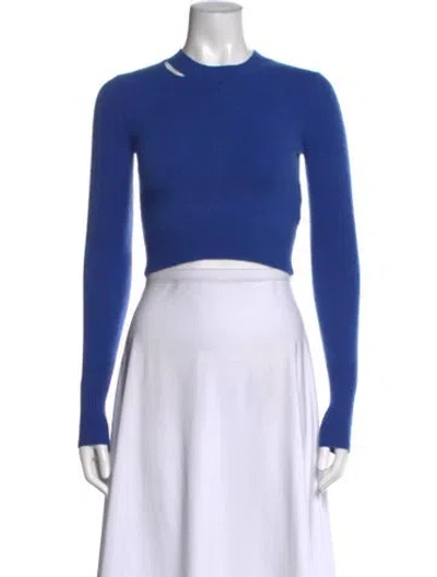 Pre-owned Frame Cashmere Crew Neck Sweater In Blue