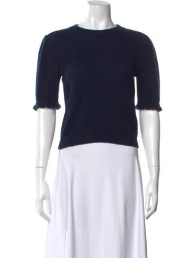 Pre-owned Frame Cashmere Crew Neck Sweater In Blue