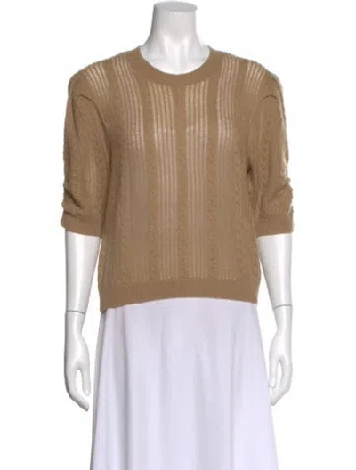 Pre-owned Frame Cashmere Crew Neck Sweater In Brown