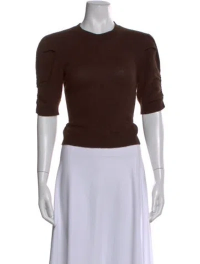 Pre-owned Frame Cashmere Crew Neck Sweater In Brown