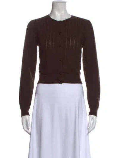 Pre-owned Frame Cashmere Crew Neck Sweater In Brown
