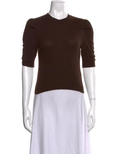 Pre-owned Frame Cashmere Crew Neck Sweater In Brown