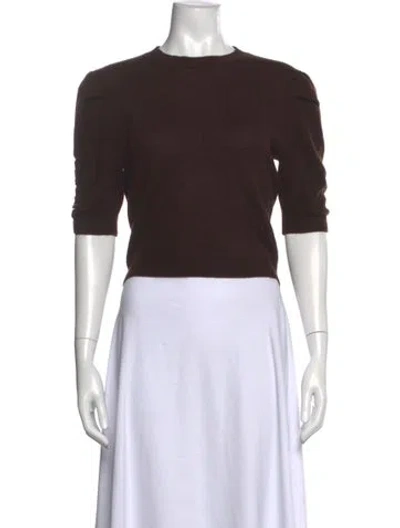 Pre-owned Frame Cashmere Crew Neck Sweater In Brown