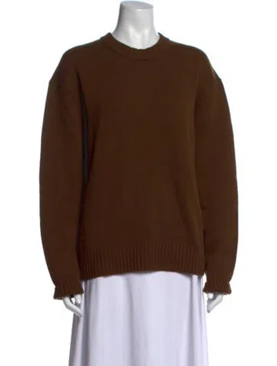 Pre-owned Frame Cashmere Crew Neck Sweater In Brown