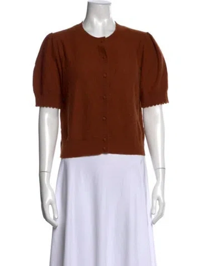Pre-owned Frame Cashmere Crew Neck Sweater In Brown