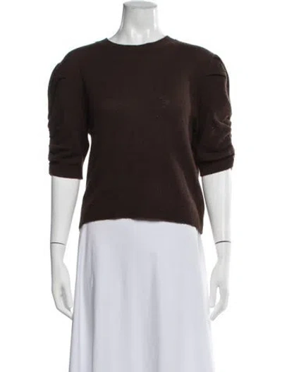 Pre-owned Frame Cashmere Crew Neck Sweater In Brown