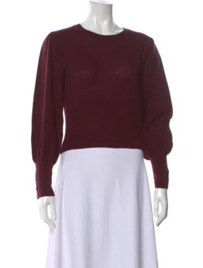 Pre-owned Frame Cashmere Crew Neck Sweater In Burgundy