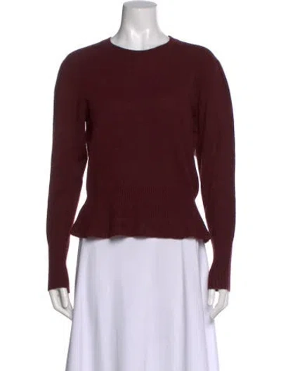 Pre-owned Frame Cashmere Crew Neck Sweater In Burgundy