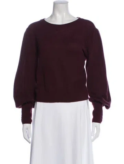 Pre-owned Frame Cashmere Crew Neck Sweater In Burgundy