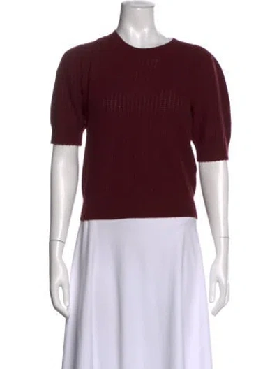 Pre-owned Frame Cashmere Crew Neck Sweater In Burgundy