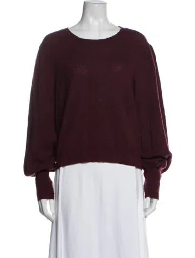 Pre-owned Frame Cashmere Crew Neck Sweater In Burgundy