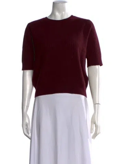 Pre-owned Frame Cashmere Crew Neck Sweater In Burgundy