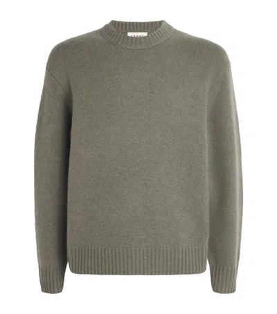 Frame Cashmere Crew-neck Sweater In Gray