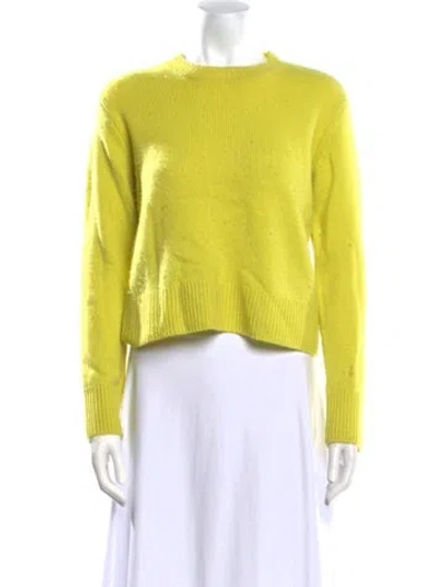 Pre-owned Frame Cashmere Crew Neck Sweater In Green