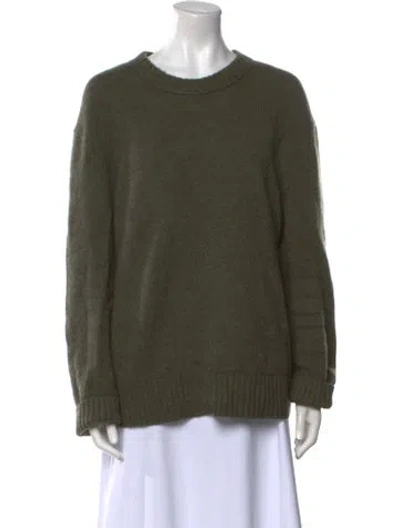 Pre-owned Frame Cashmere Crew Neck Sweater In Green