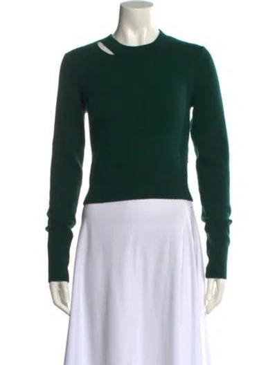 Pre-owned Frame Cashmere Crew Neck Sweater In Green