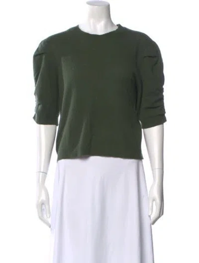 Pre-owned Frame Cashmere Crew Neck Sweater In Green