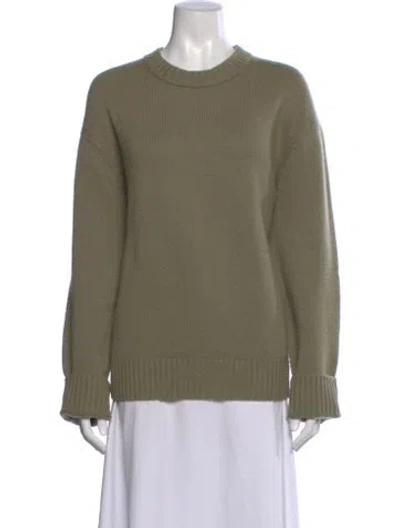 Pre-owned Frame Cashmere Crew Neck Sweater In Green