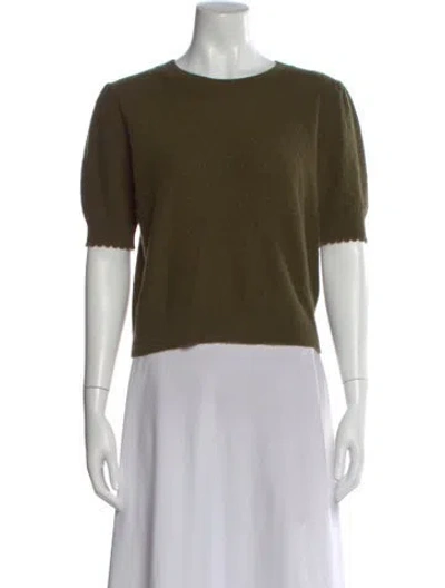 Pre-owned Frame Cashmere Crew Neck Sweater In Green