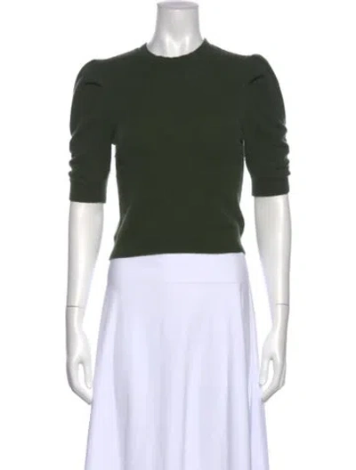 Pre-owned Frame Cashmere Crew Neck Sweater In Green