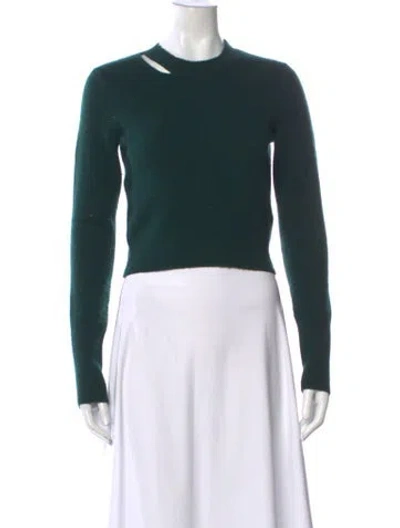 Pre-owned Frame Cashmere Crew Neck Sweater In Green