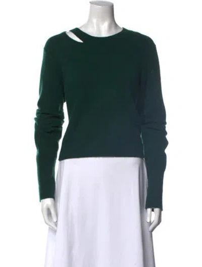 Pre-owned Frame Cashmere Crew Neck Sweater In Green