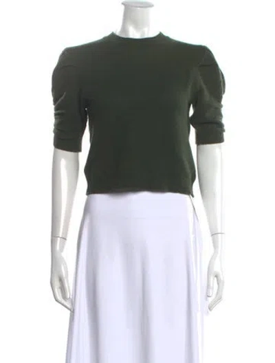 Pre-owned Frame Cashmere Crew Neck Sweater In Green