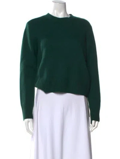 Pre-owned Frame Cashmere Crew Neck Sweater In Green